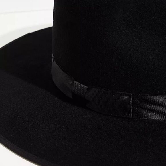 Free People Black Rancher Felt Hat M - Picture 2 of 9